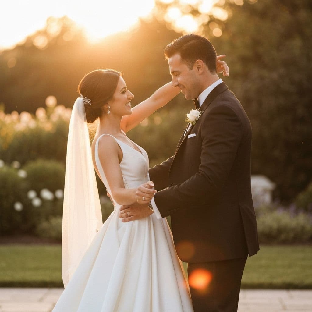 Couple celebrating after their Dream Weddings ceremony